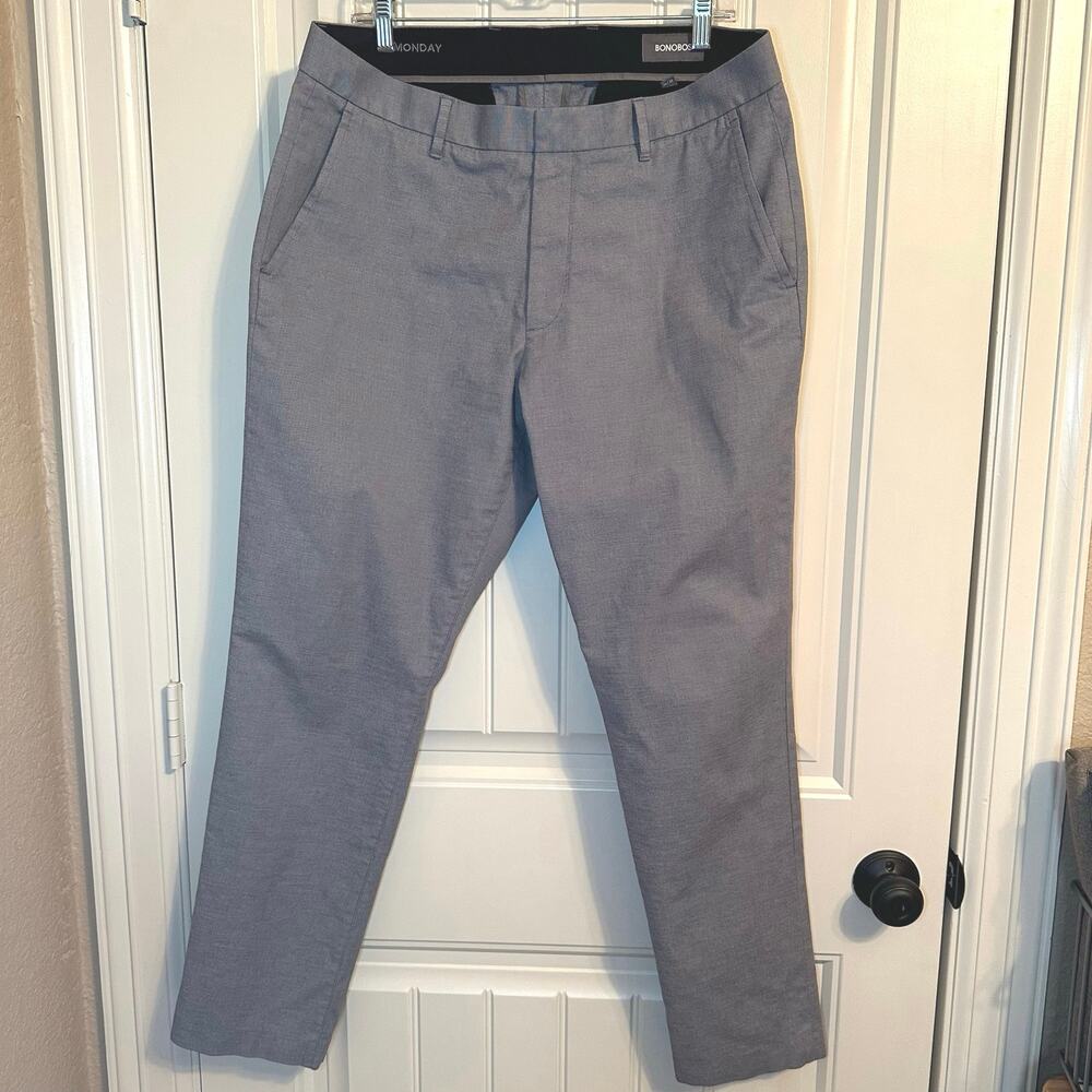 Bonobos Monday gray dress pants slacks chinos men’s size 34x30